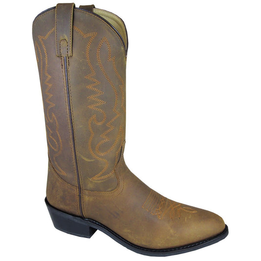 Smoky Mountain Men's Oiled Distress Brown Western Boot
