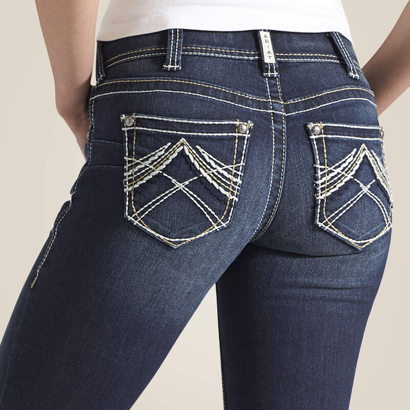 R.E.A.L. Mid Rise Stretch Whipstitch Boot Cut Jean