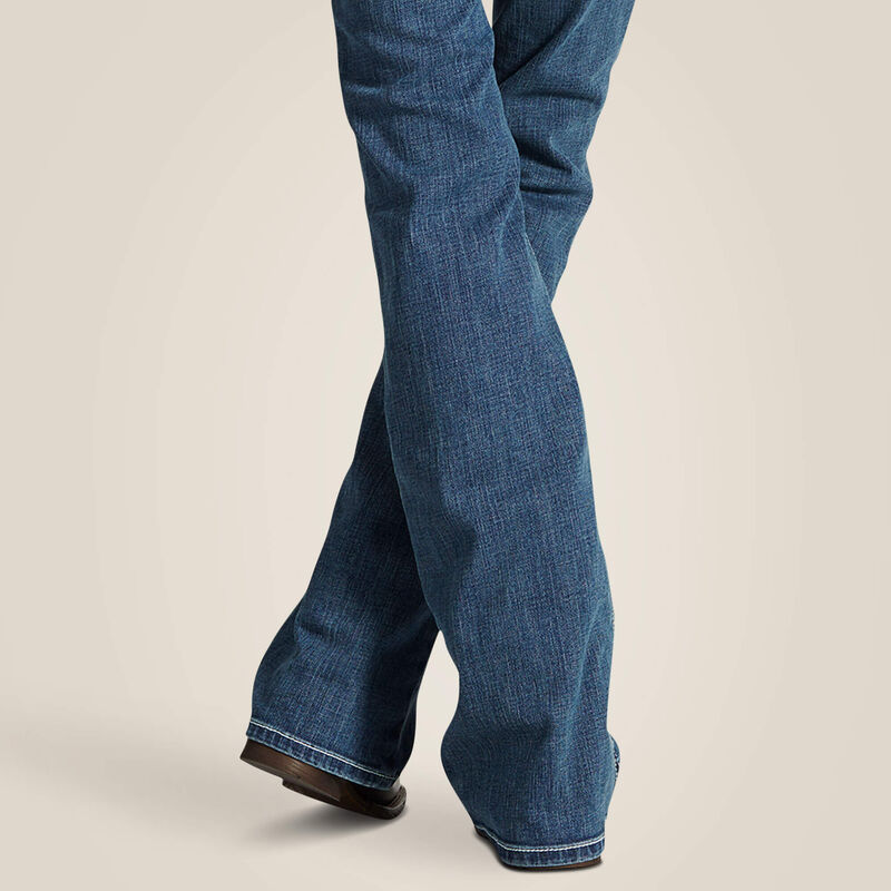 R.E.A.L. Mid Rise Stretch Whipstitch Boot Cut Jean