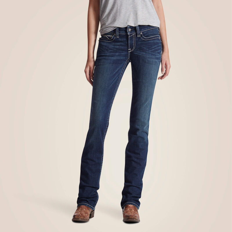 R.E.A.L. Mid Rise Stretch Icon Stackable Straight Leg Jean