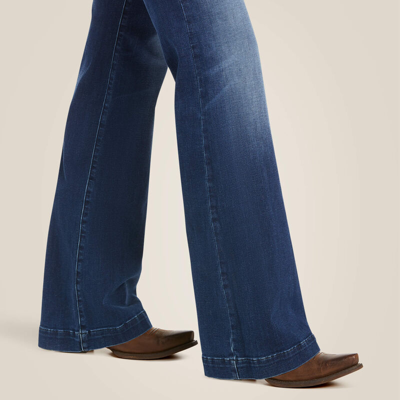 Trouser Mid Rise Stretch Kelsea Wide Leg Jean