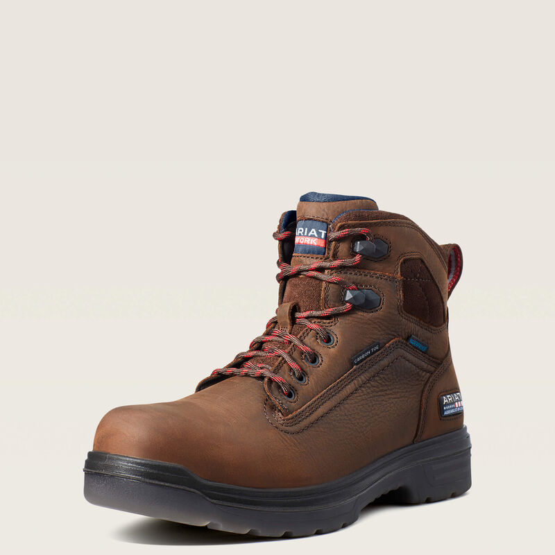 Bota de trabajo Turbo de 6" con punta de carbono, impermeable, ensamblada en EE. UU., de grado B