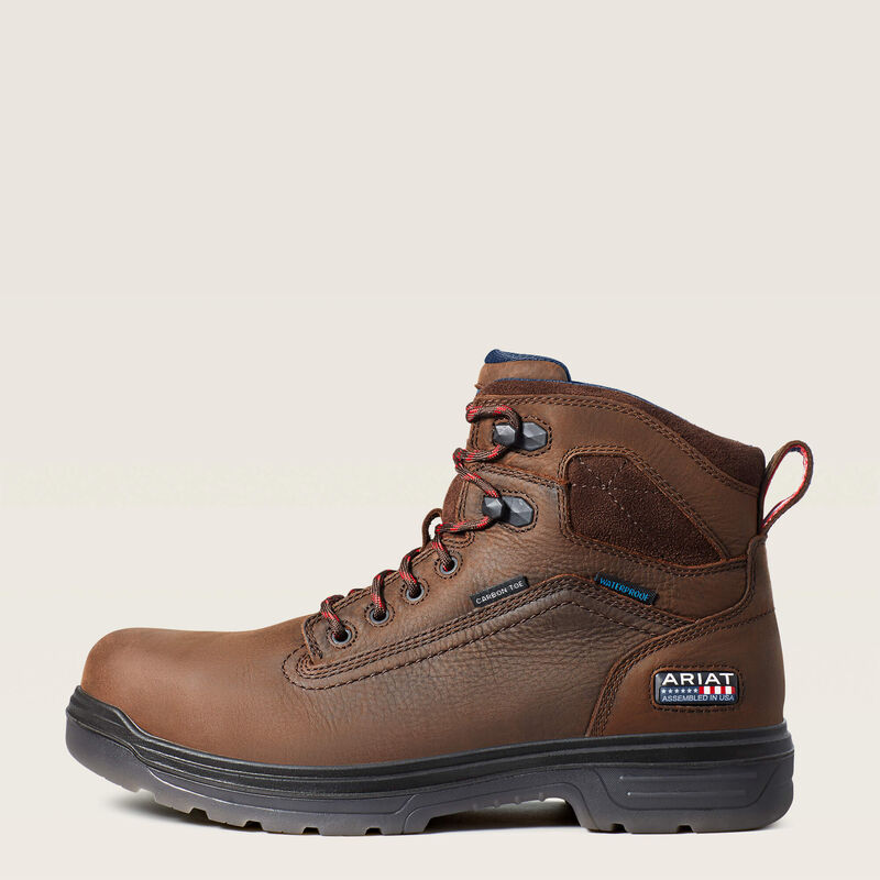 Bota de trabajo Turbo de 6" con punta de carbono, impermeable, ensamblada en EE. UU., de grado B