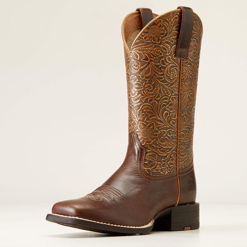 Round Up Wide Square Toe Western Boot