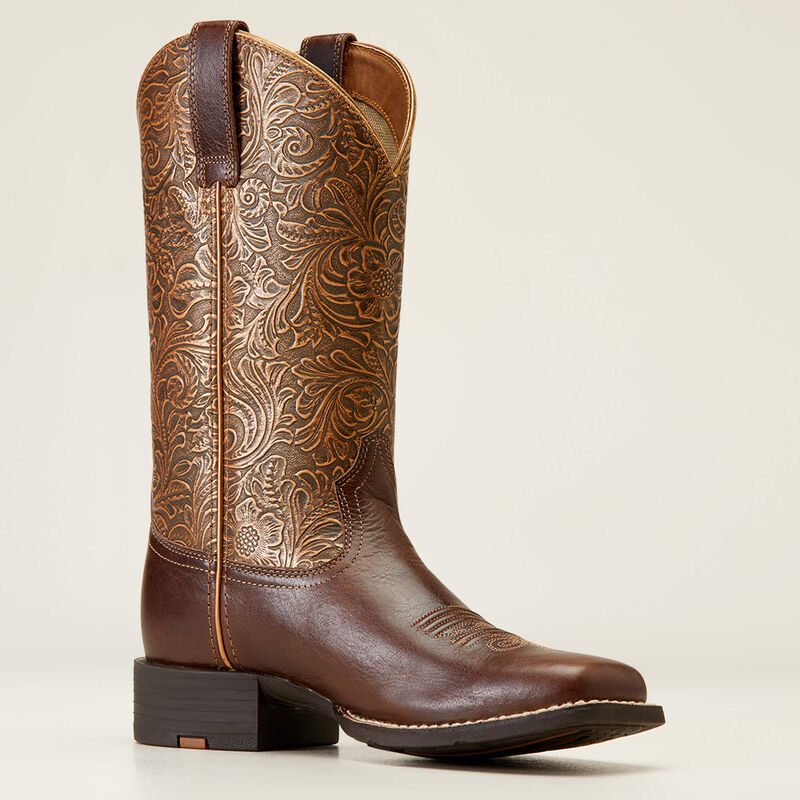 Round Up Wide Square Toe Western Boot