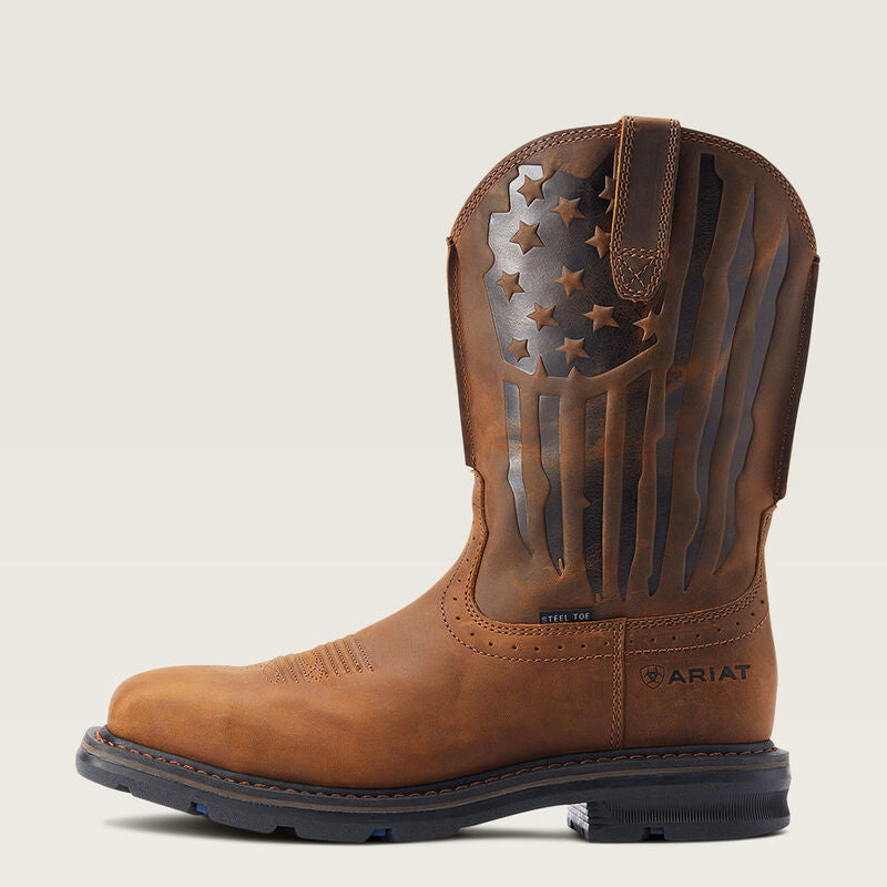 Sierra Shock Shield Patriot Steel Toe Work Boot