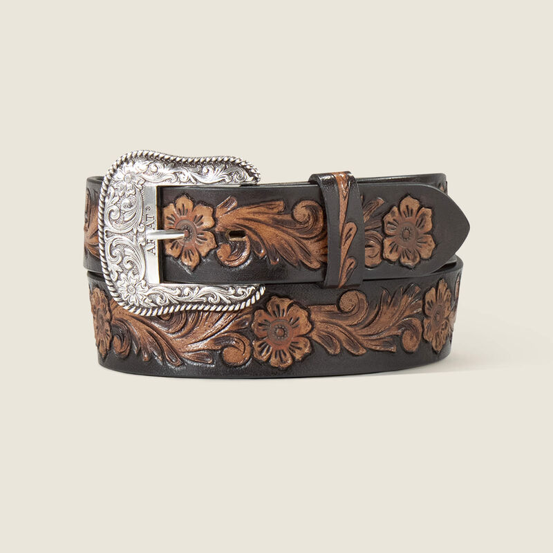 Flower Tooled Belt