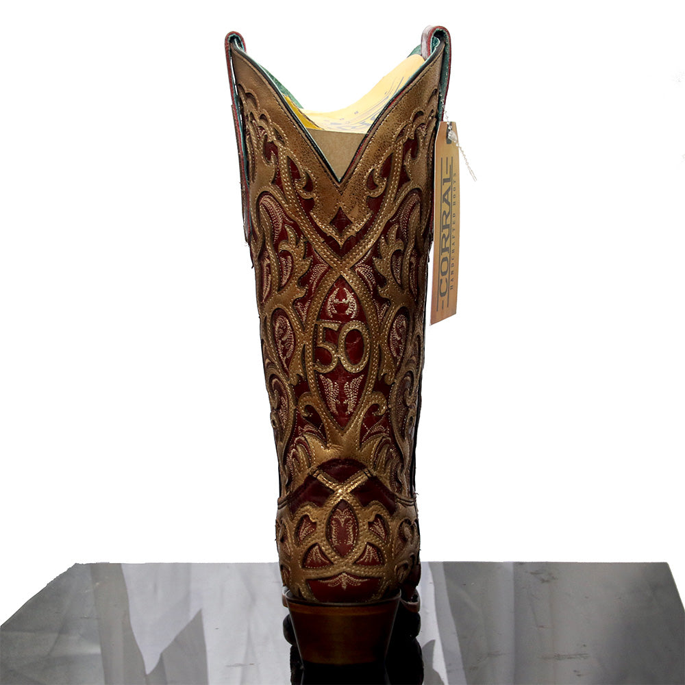 Corral Women's French's 50th Anniversary Boots - Gold & Red