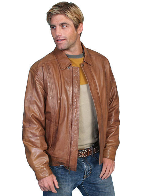 COGNAC SOFT LAMB- Premium lambskin jacket