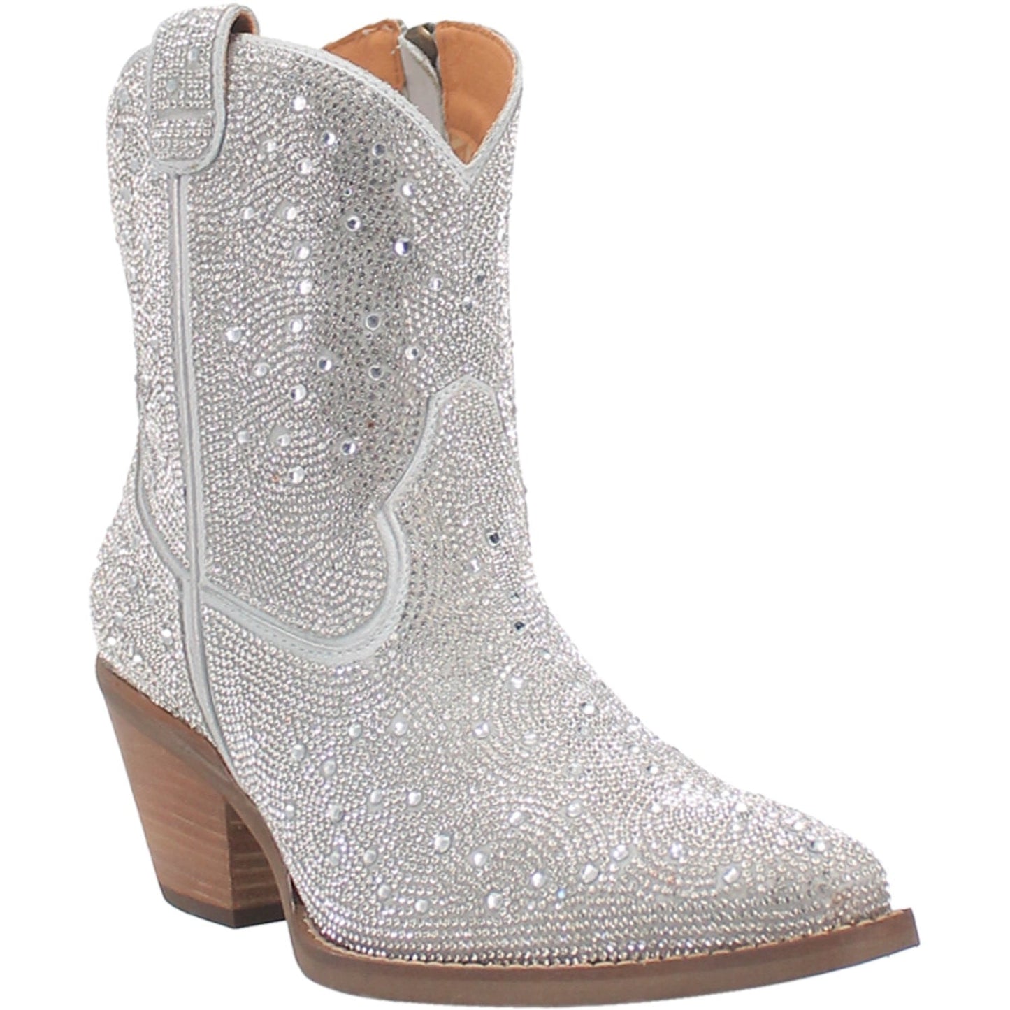 BOOTIE DE COURO COWGIRL DE RHINESTONE