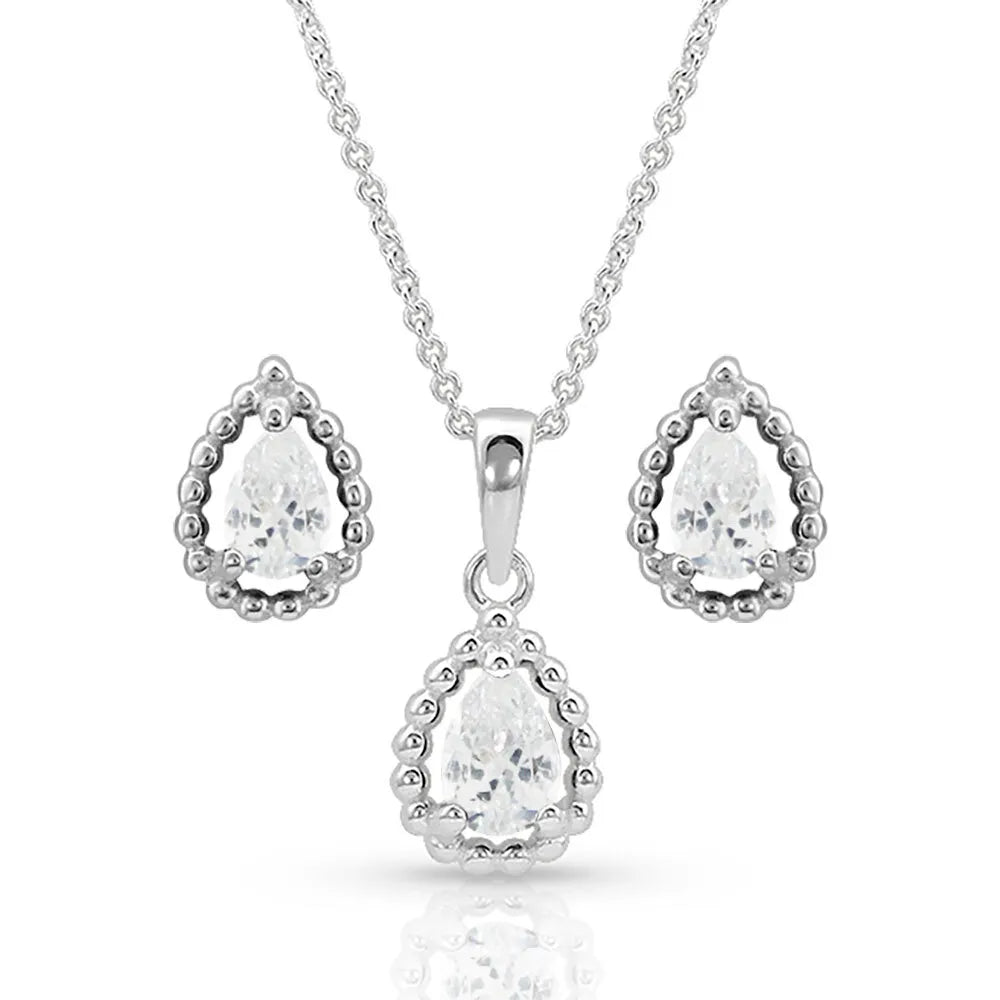 Arctic Rain Teardrop Jewelry Set