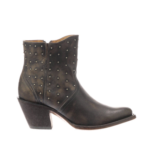 Lucchese Women's Harley Stud Booties - Chocolate