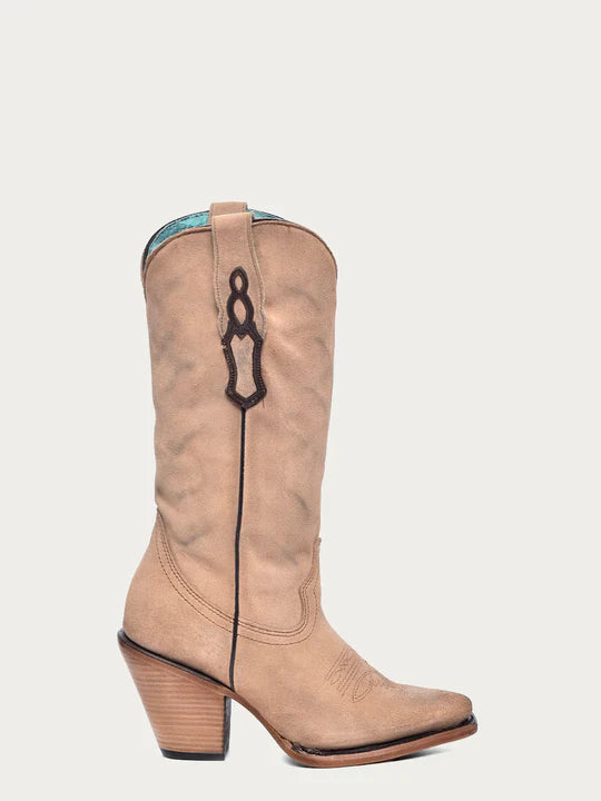 Z5203 - WOMEN'S SAND LAMB POINTED TOE COWBOY BOOT