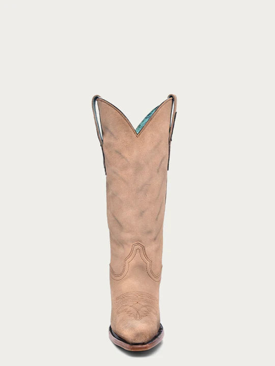 Z5203 - WOMEN'S SAND LAMB POINTED TOE COWBOY BOOT