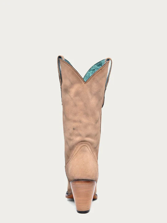 Z5203 - WOMEN'S SAND LAMB POINTED TOE COWBOY BOOT