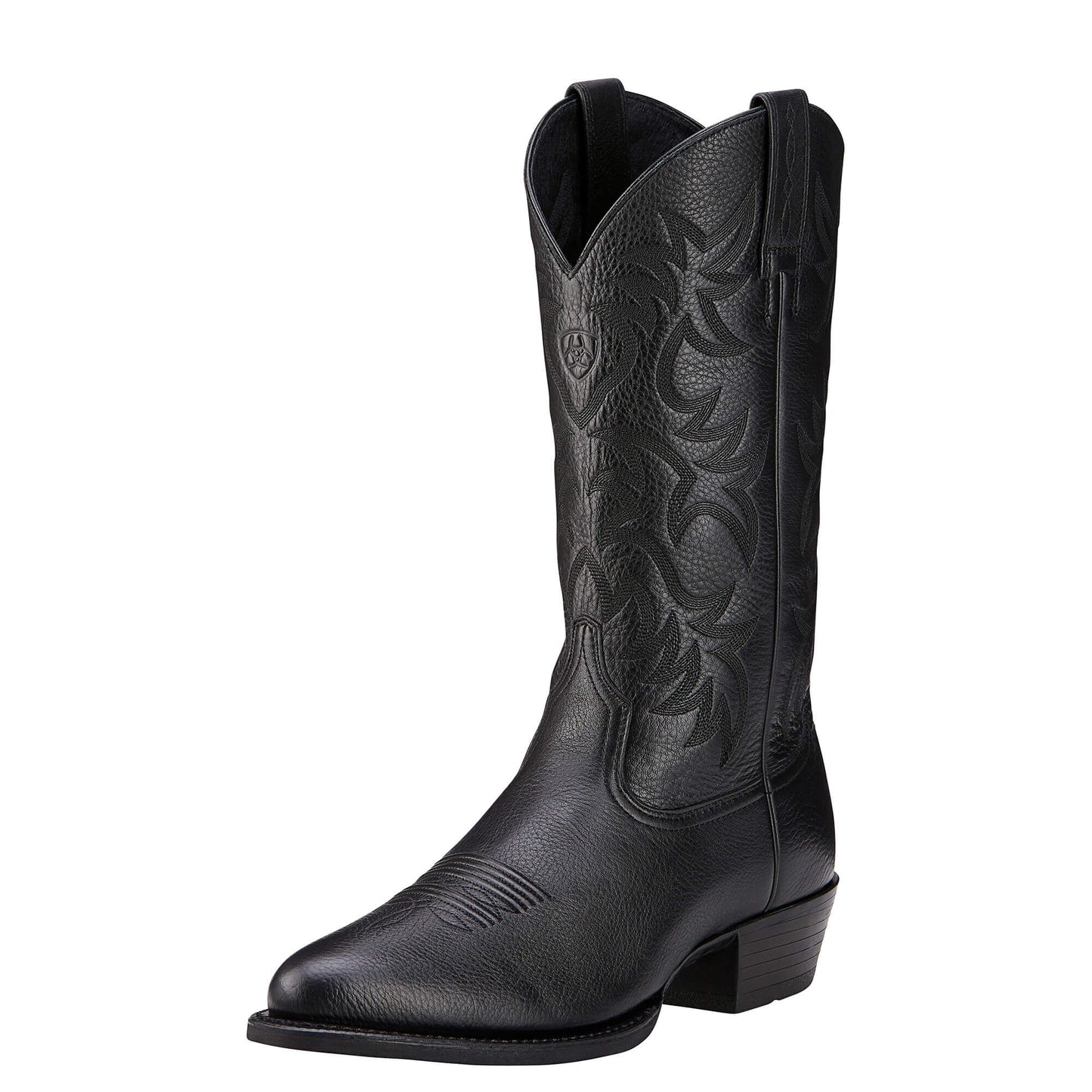 Ariat Men's Heritage Western R Toe Boot - Black Deertan - French's Boots