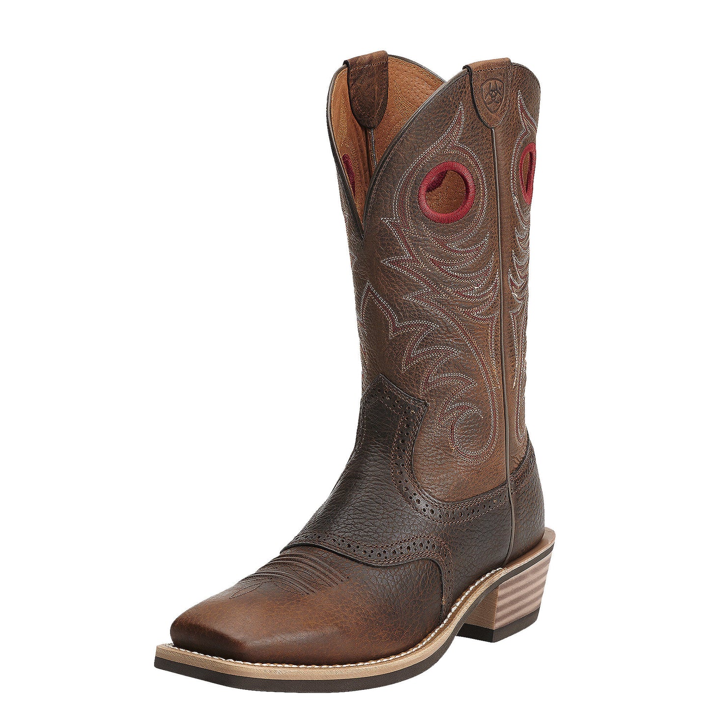 Ariat Men's Heritage Roughstock Wide Square Toe Boot - Brown Oiled Rowdy - French's Boots