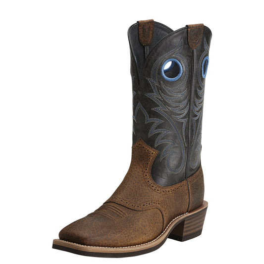 Ariat Men's Heritage Roughstock Wide Square Toe Boot - Earth - French's Boots