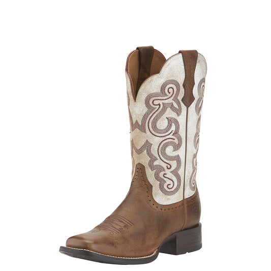 Ariat Women's Quickdraw Boot - Sandstorm/Distressed White - French's Boots