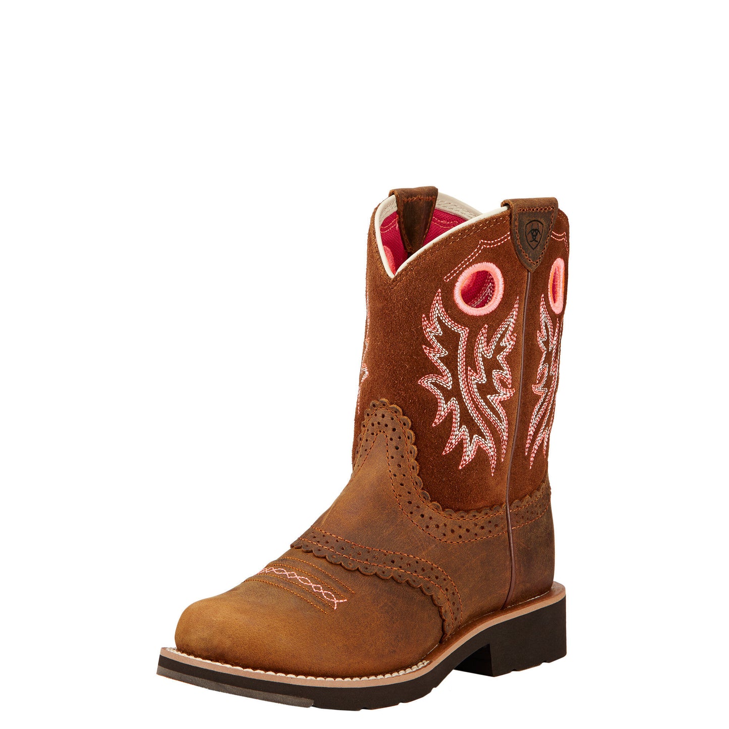 Ariat Kids Fatbaby Cowgirl Boot - Powder Brown/Western Brown - French's Boots