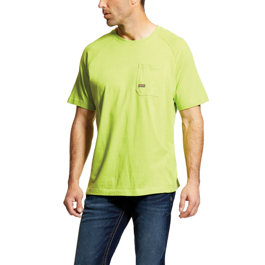 Ariat Men's Rebar Cotton Strong T-Shirt - Lime