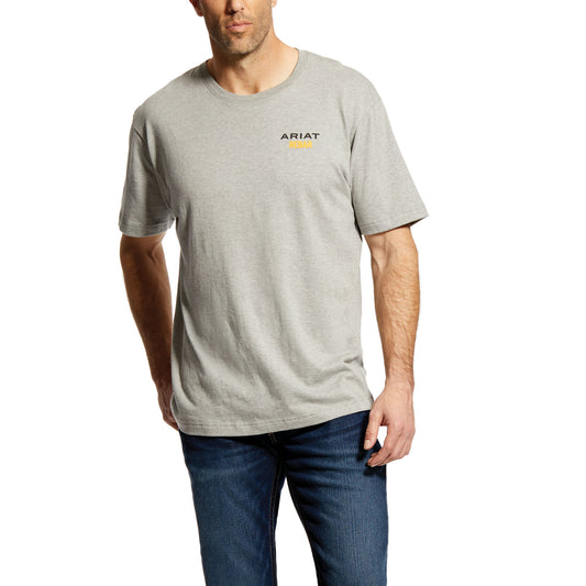 Ariat Men's Rebar Cotton Strong Logo T-Shirt - Heather Grey