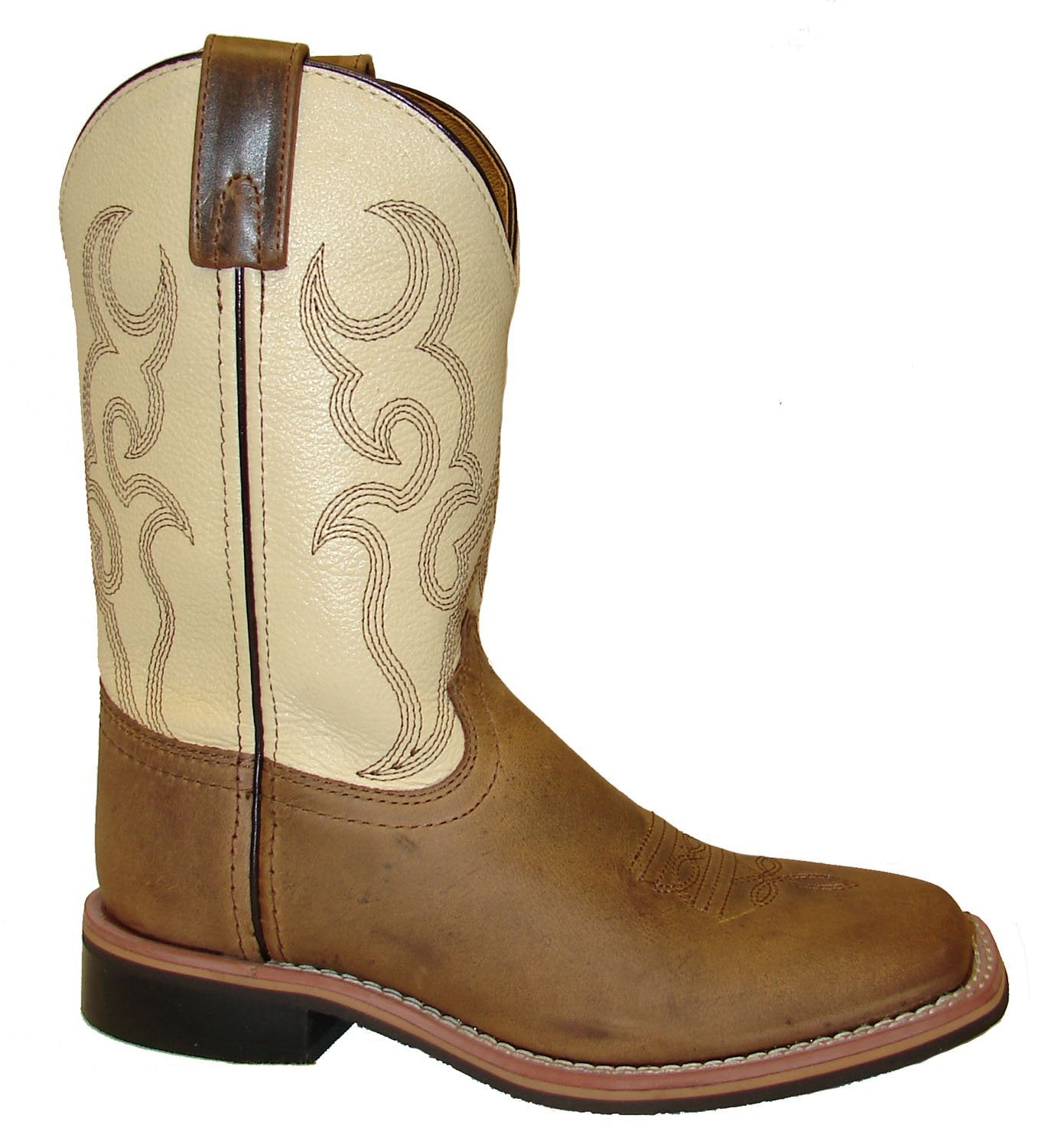 Smoky Mountain Youth Scout Brown/Cream Cowboy Boot