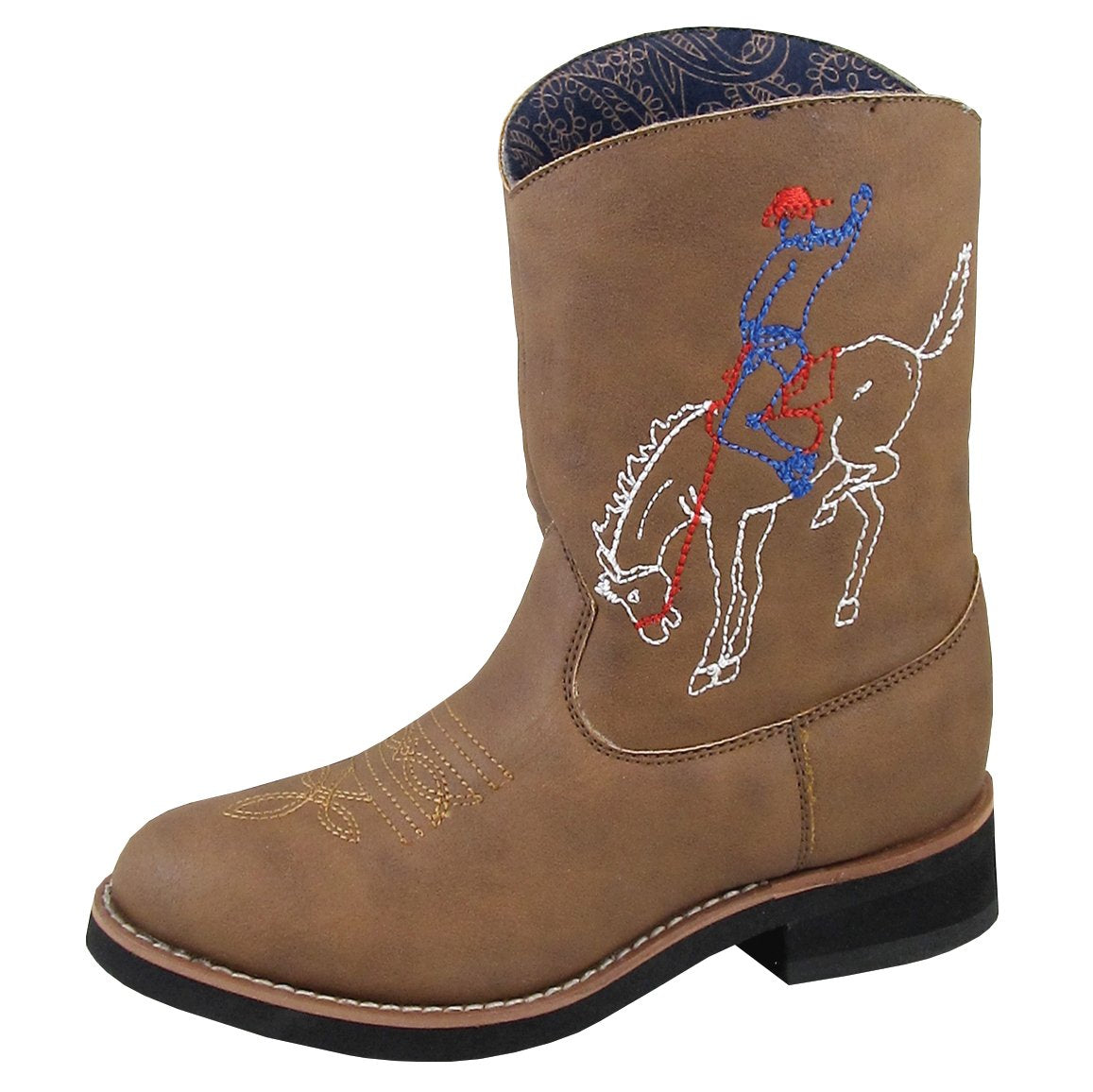 Smoky Mountain Children's Night Horse Brown Distress Cowboy Boot