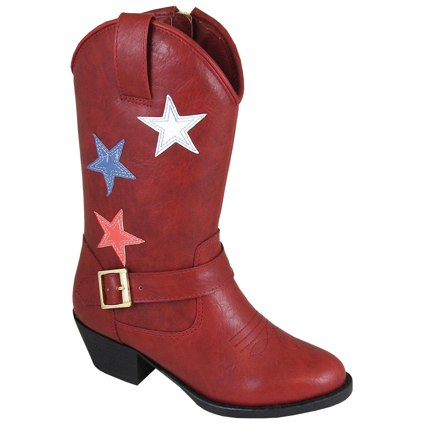 Smoky Mountain Girl's Children's Star Bright Red Cowboy Riding Boot