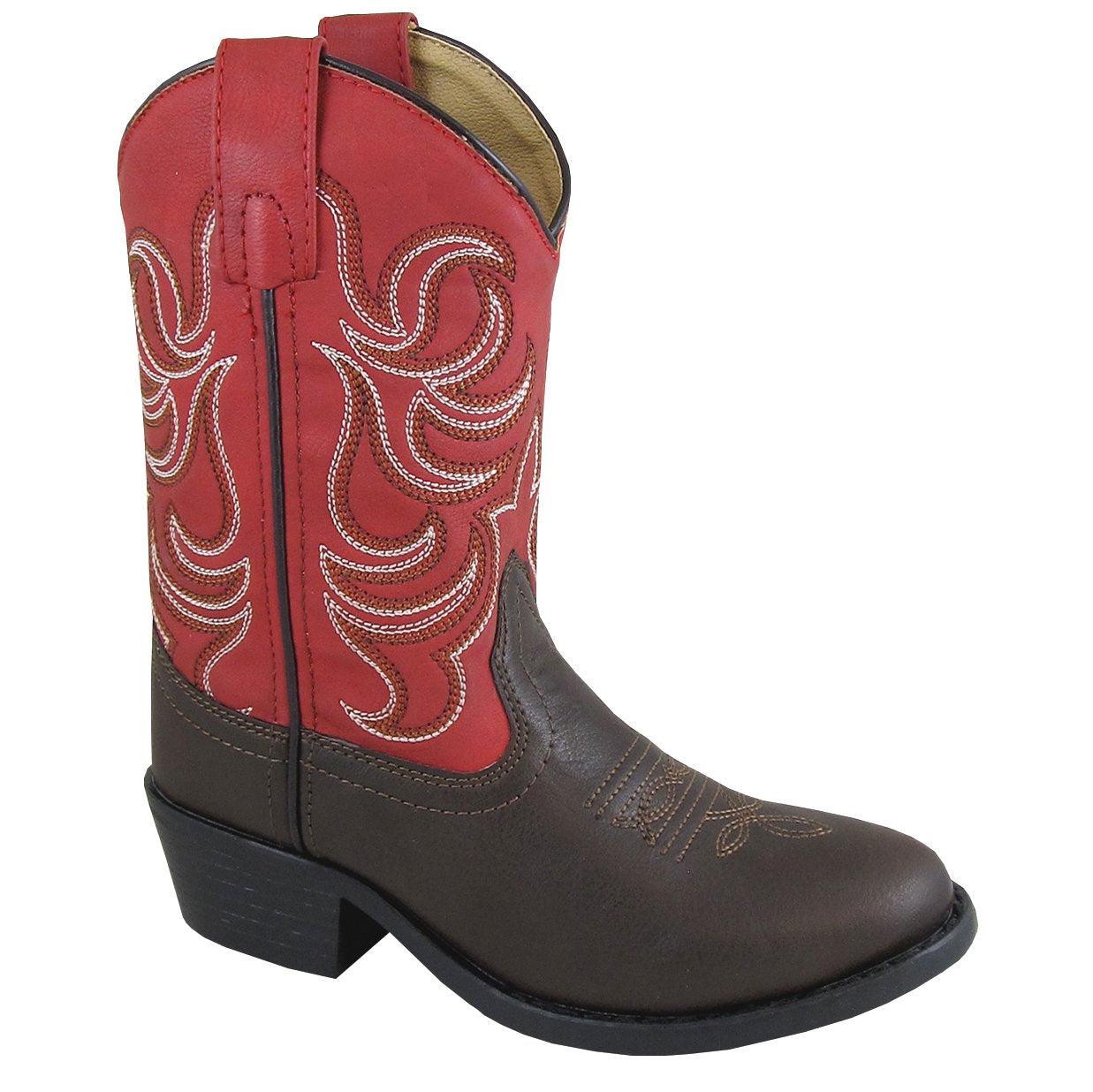 Smoky Mountain Children's Monterey Dark Brown/Red Cowboy Boot