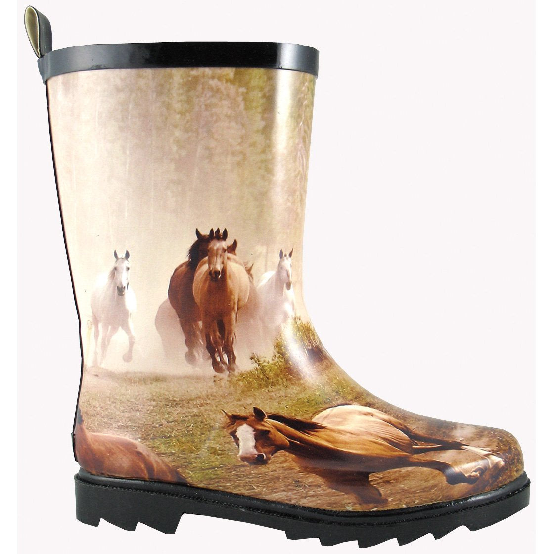 Smoky Mountain Children's Rubber Boot With Horse Print