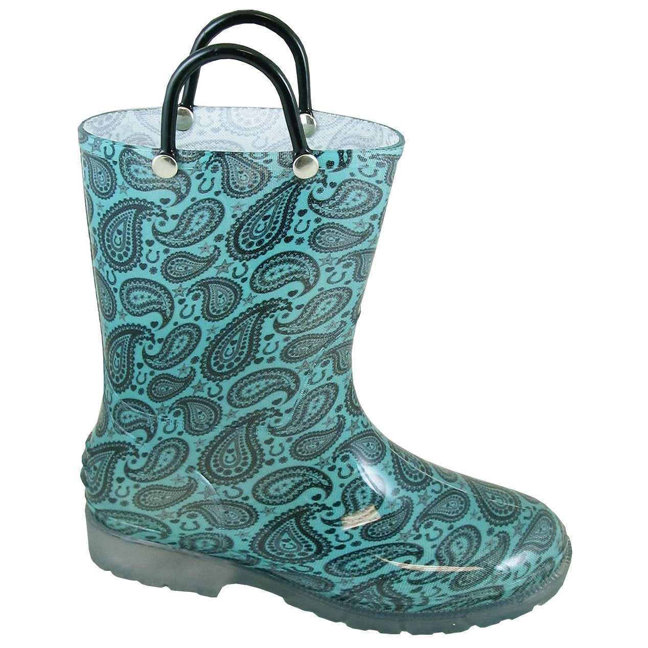 Smoky Mountain Girl's Children's Lightning Turquoise Pvc Boot