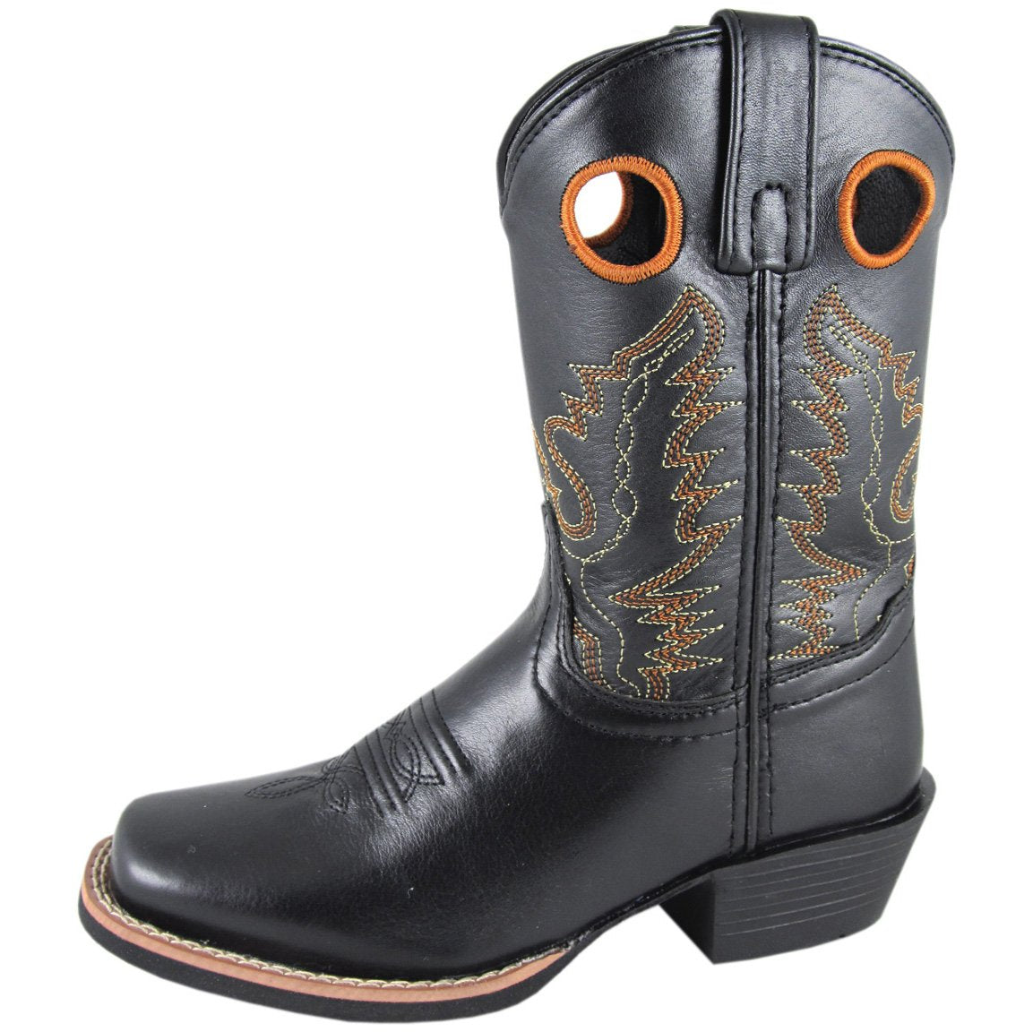 Smoky Mountain Youth Black Square Toe Boot