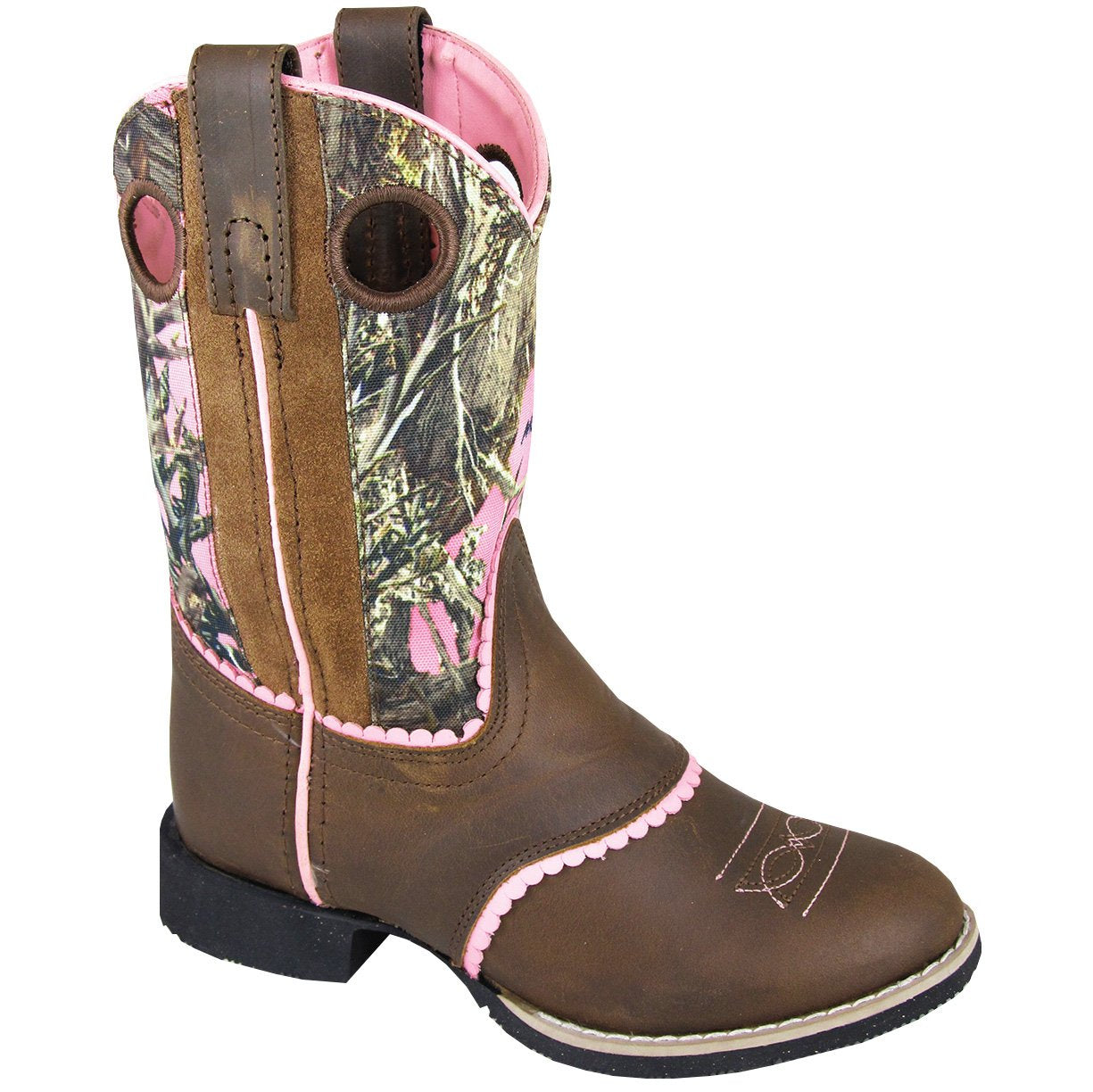 Smoky Mountain Girl's Youth Ruby Belle Brown Distress/Pink Camo Boot