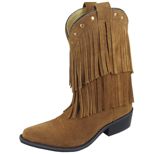 Smoky Mountain Girl's Youth Wisteria Brown Double Fringe Boot