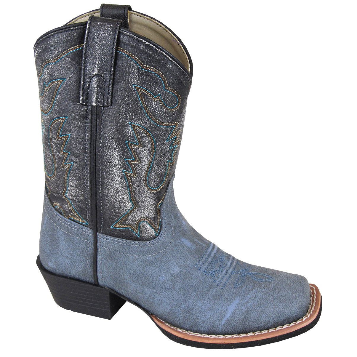 Smoky Mountain Youth Gallup Vintage Blue/Black Cowboy Boot