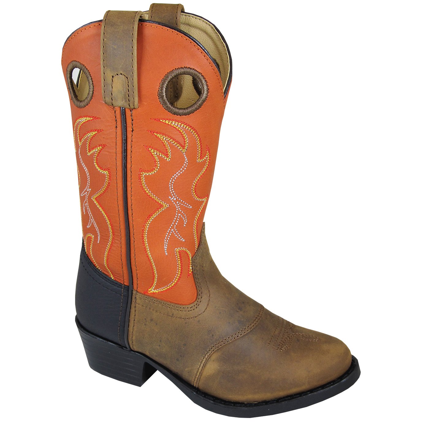 Smoky Mountain Toddler Autry Brown Distress/Orange Cowboy Boot