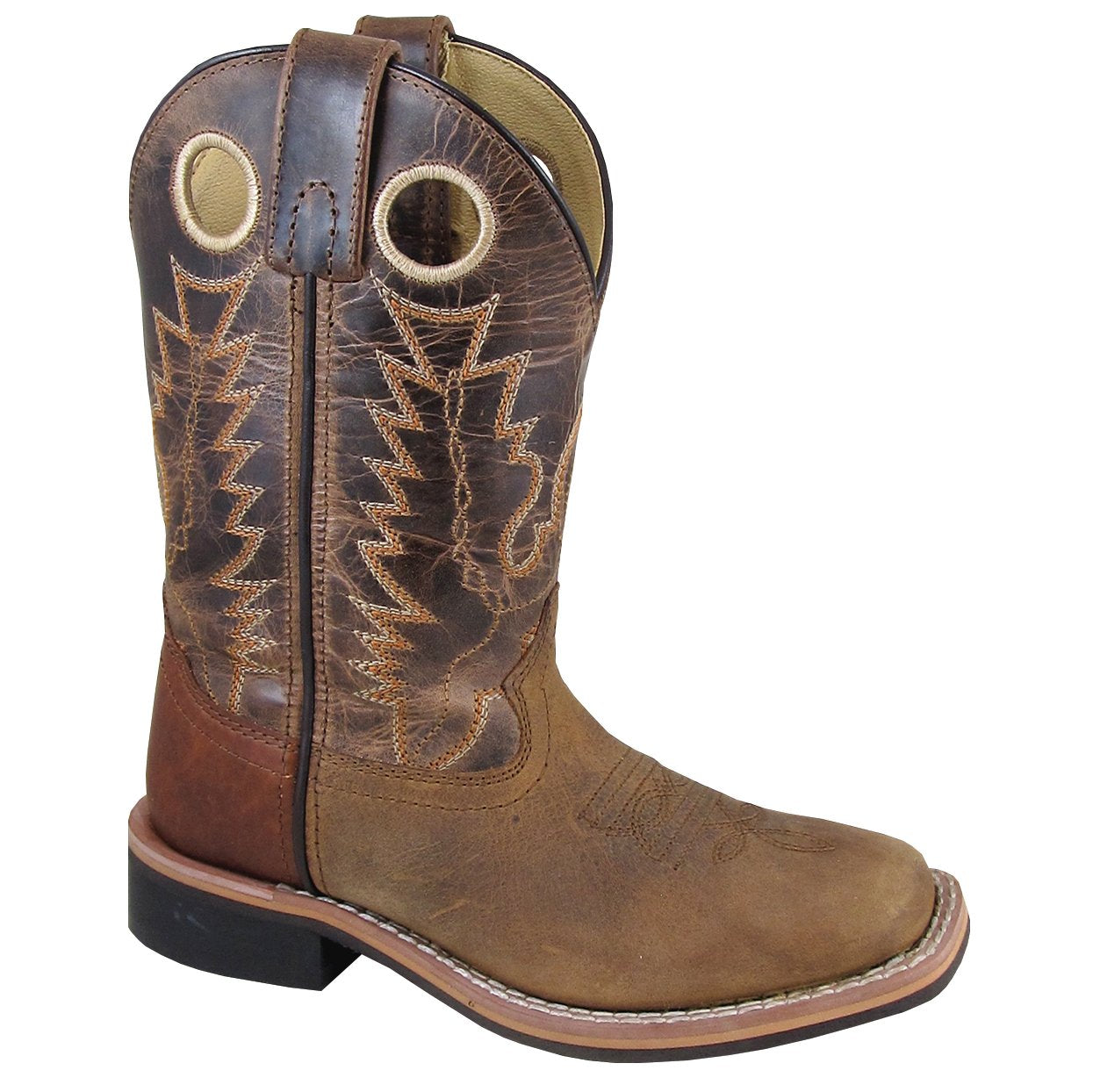 Smoky Mountain Youth Jesse Brown Distress/Brown Crackle Cowboy Boot