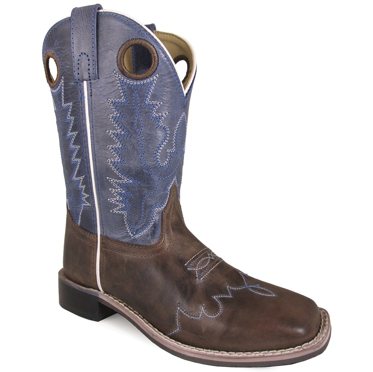 Smoky Mountain Children's Delta Blue Crackle/Brown Waxed Distress Boot