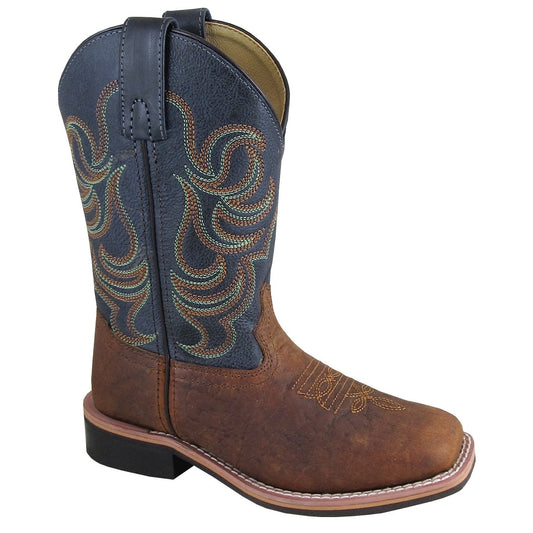 Smoky Mountain Youth Jesse Brown/Navy Cowboy Boot