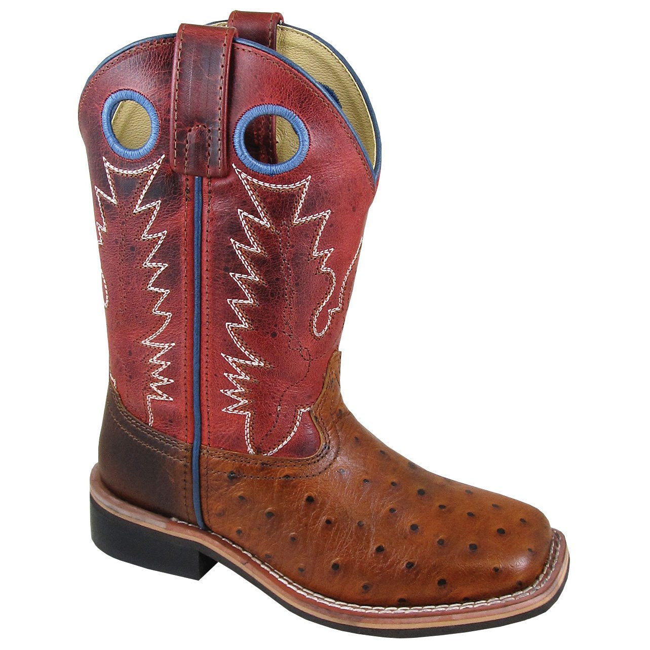 Smoky Mountain Youth Cheyenne Cognac/Red Crackle Cowboy Boot
