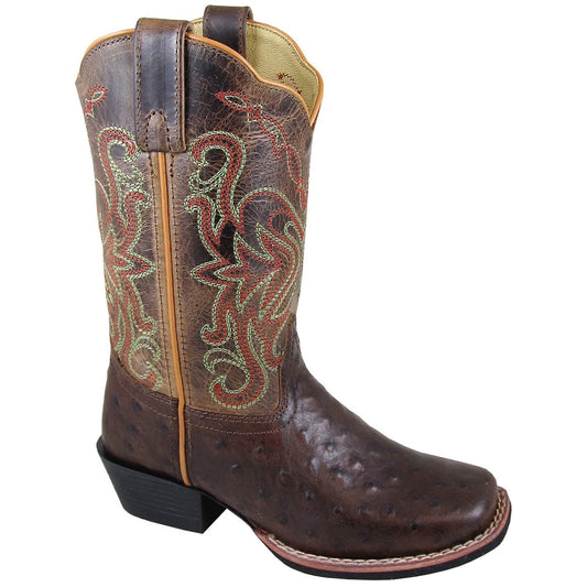 Smoky Mountain Girl's Children's Belle Tobacco/Brown Crackle Cowboy Boot