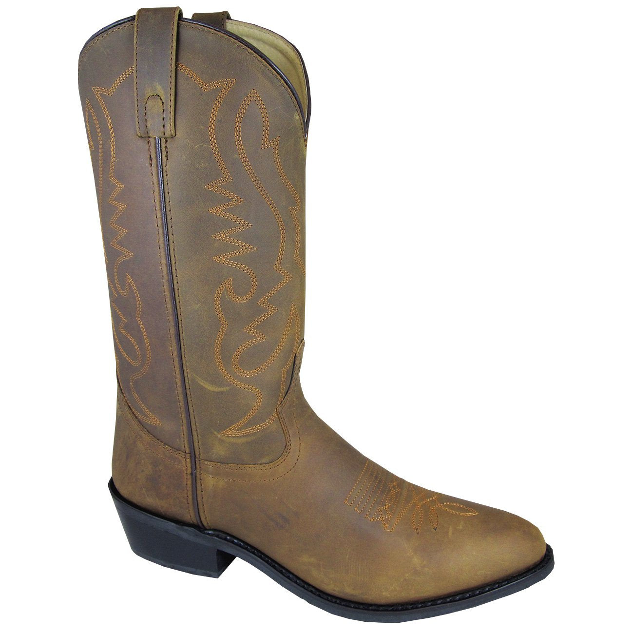 Smoky Mountain Men's Oiled Distress Brown Western Boot