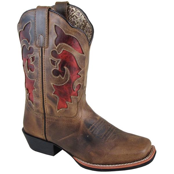 Smoky Mountain Women's Claire 9" Brown Waxed Distress Cowboy Boot