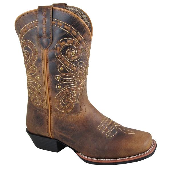 Smoky Mountain Women's Shelby 9" Brown Waxed Distress Cowboy Boot