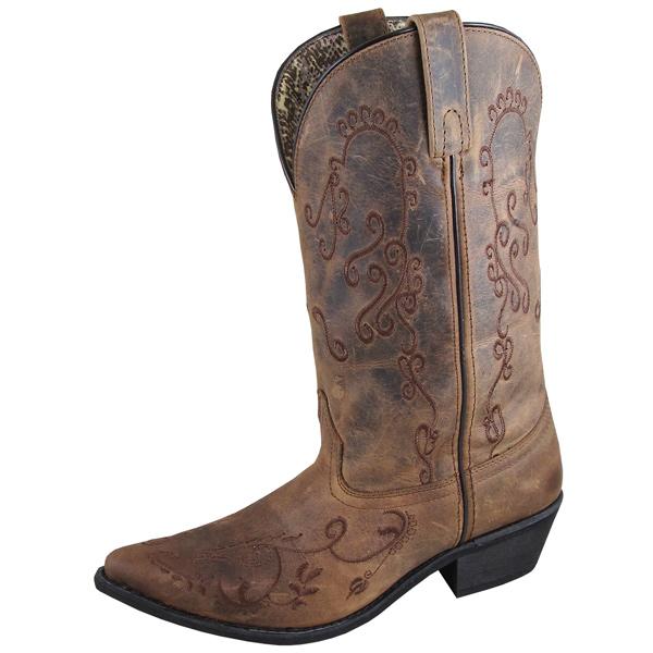 Smoky Mountain Women's Jolene 11" Brown Oil Distress Cowboy Boot