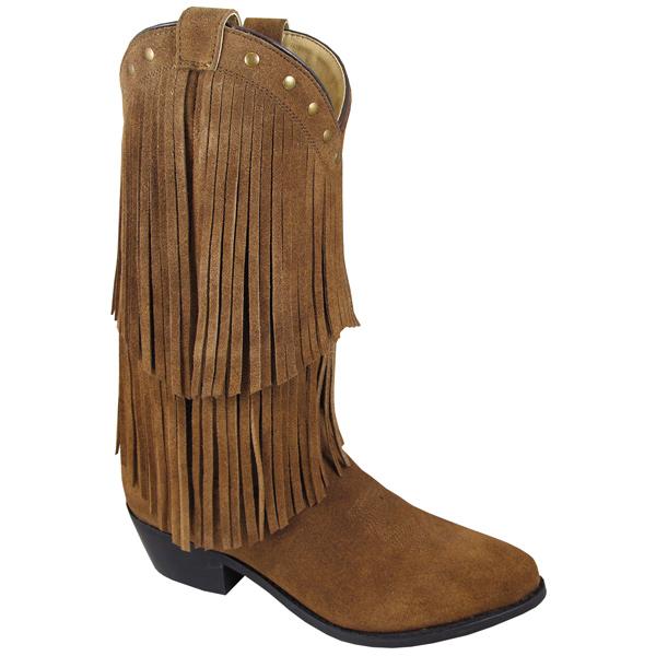 Smoky Mountain Women's Wisteria 12" Brown Suede Fringe Cowboy Boot