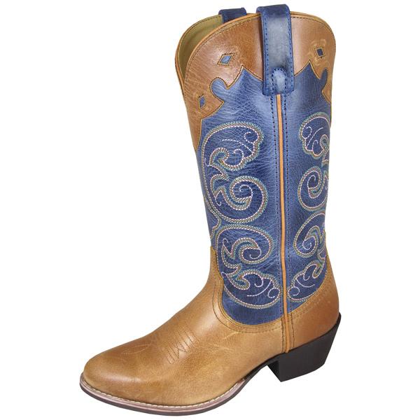 Smoky Mountain Women's Alpine 12" Bomber Tan/Denim Cowboy Boot