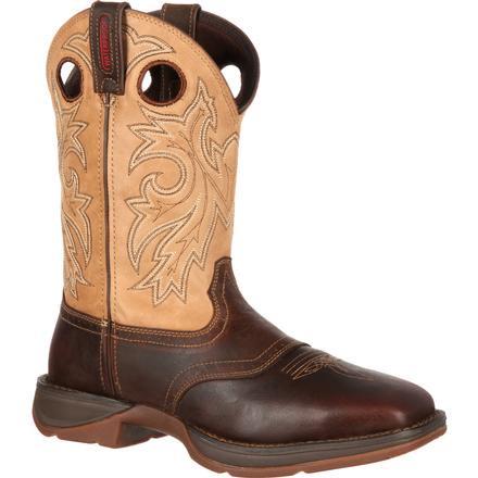Durango Men's Rebel Saddle Up Western Boot - Tan/Distressed Brown