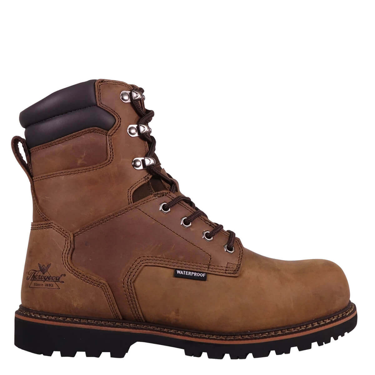 Men's Thorogood V-SERIES WATERPROOF/INSULATED – 8" CRAZYHORSE SAFETY TOE